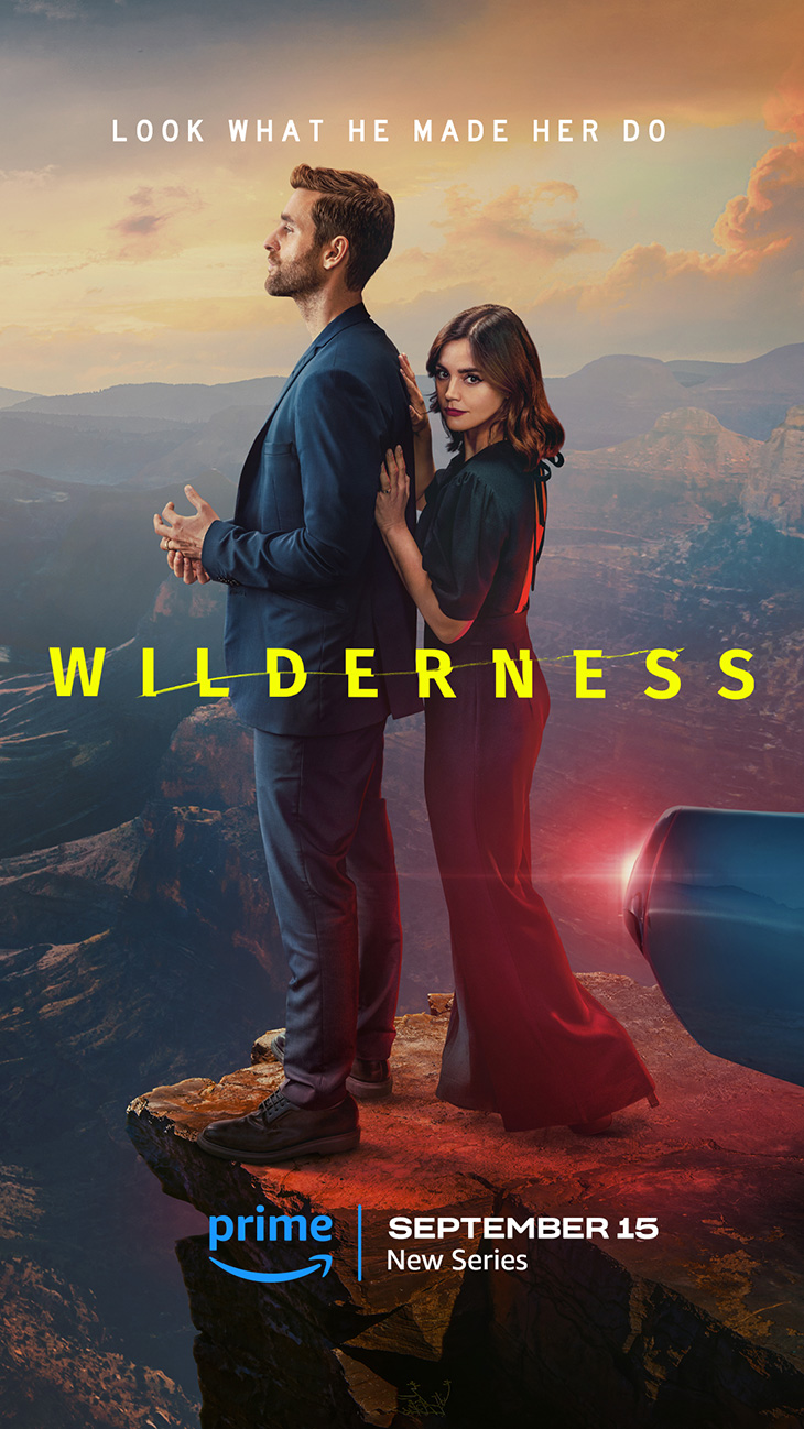 Key art for Prime Video's 'Wilderness,' starring Jenna Coleman and Oliver Jackson-Cohen.