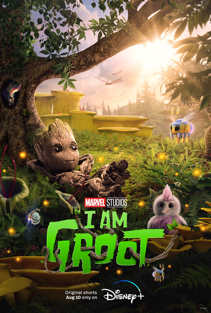 Key art for Marvel Studios Animation's new series of digital shorts, 'I Am Groot.'