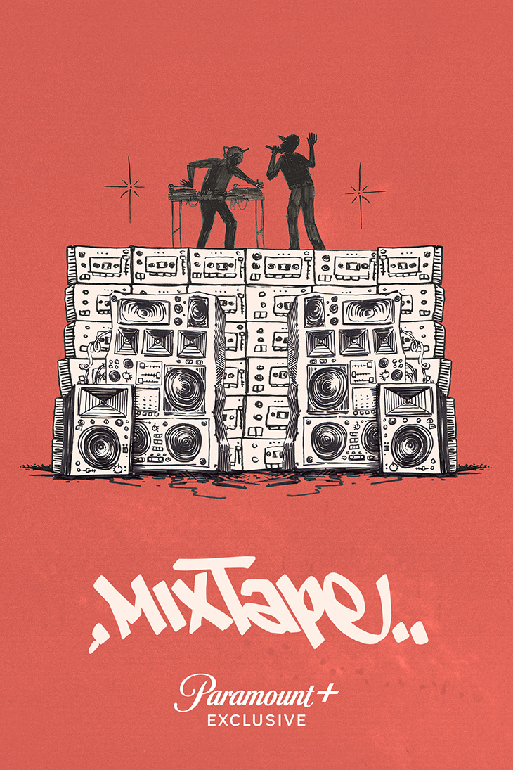 Poster for Paramount Plus' hip-hop documentary, 'Mixtape.'