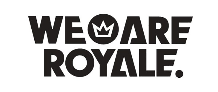 We Are Royale's former wordmark with crown-in-circle logo.