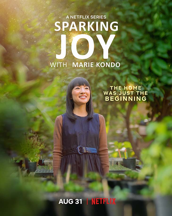 Key art for new Netflix limited series 'Sparking Joy with Marie Kondo.'