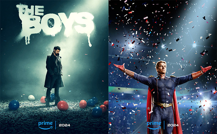 Key art featuring Billy Butcher (Karl Urban) and Homeland (Antony Starr) for season four of Prime Video's 'The Boys.'