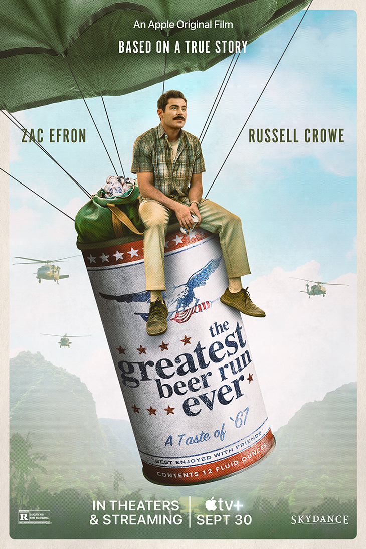 Key art for Apple TV Plus' 'The Greatest Beer Run Ever,' starring Zac Efron