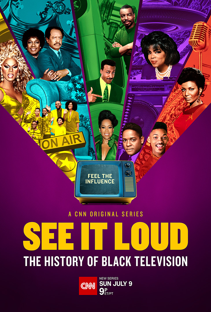 Key art by Gravillis for CNN's five-part docuseries, 'See It Loud.'