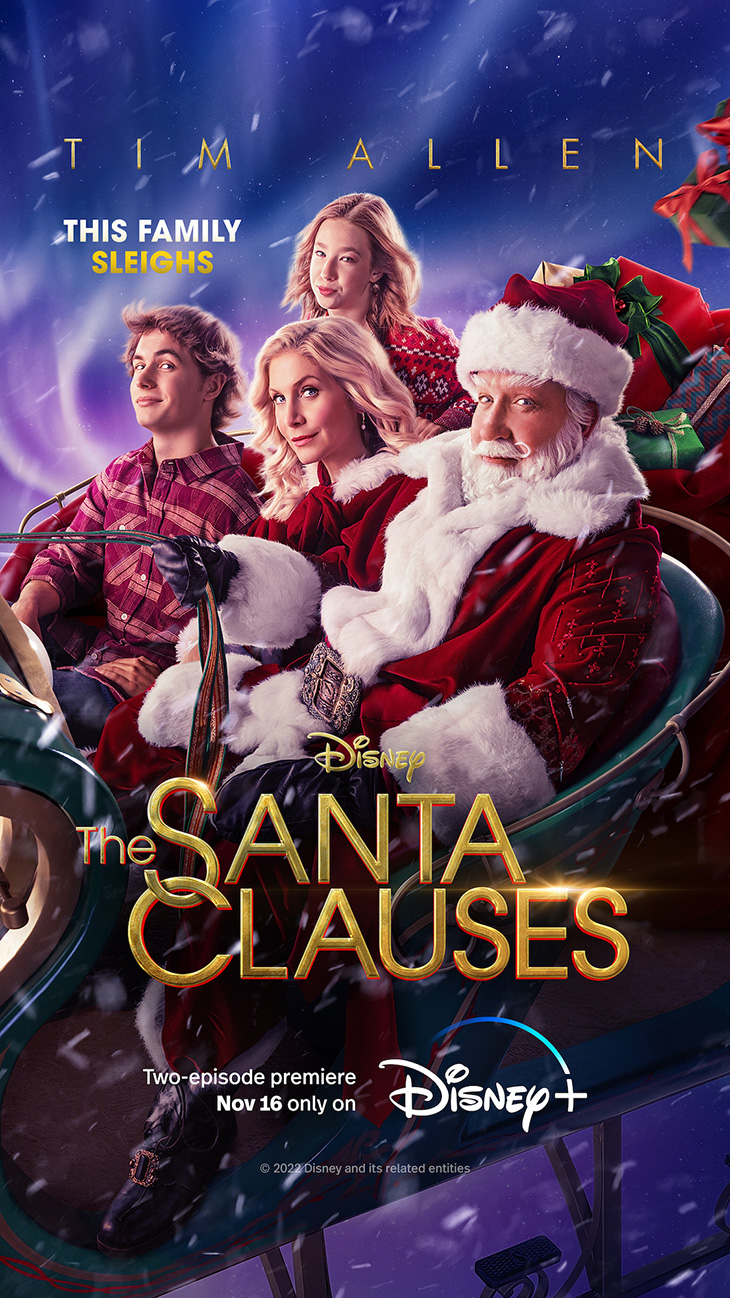 Key art for Disney Plus' original holiday series 'The Santa Clauses,' starring Tim Allen.