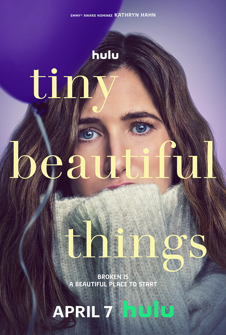 Key art for Hulu's 'Tiny Beautiful Things,' starring Kathryn Hahn.