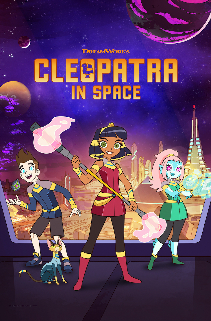 Key art for Dreamworks' animated 'Cleopatra in Space'