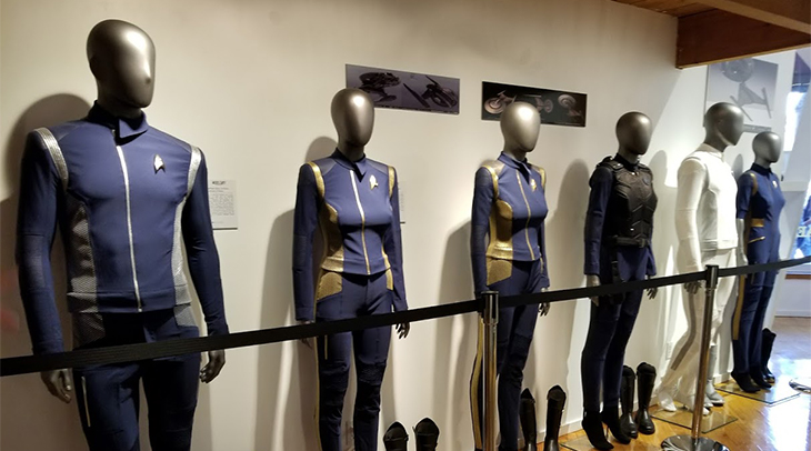 Costumes worn by the crew of the 'Star Trek: Discovery'