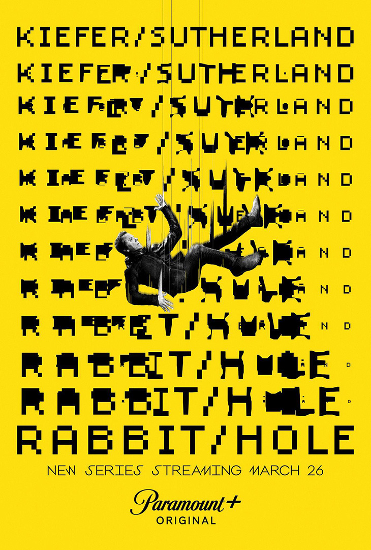 Teaser art for 'Rabbit Hole,' starring Kiefer Sutherland, who also executive produces.