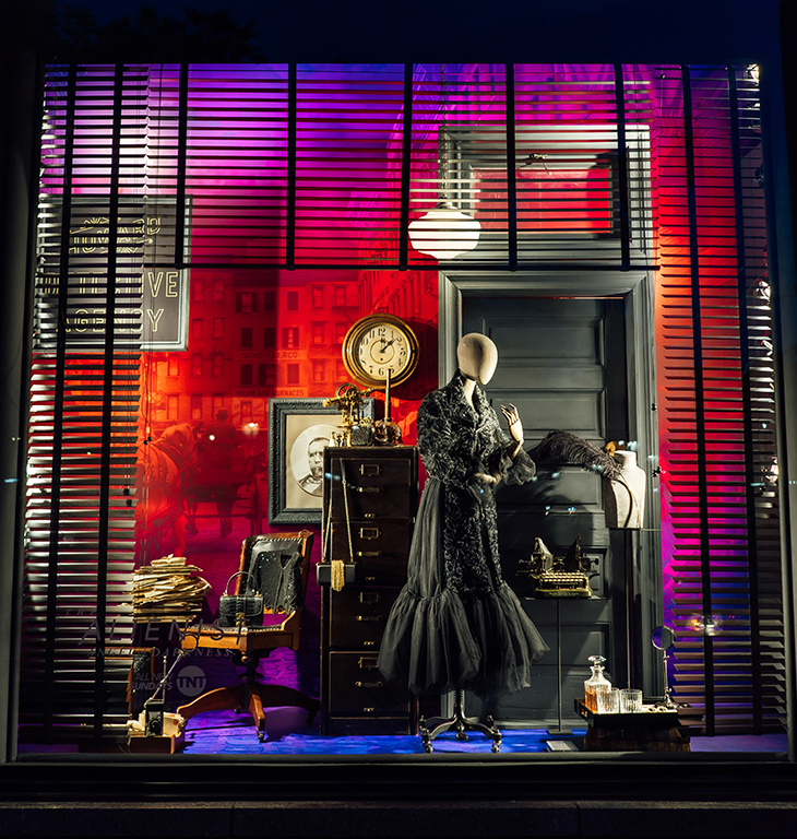 Bergdorf-Goodman store window for 'The Alienist: Angel of Darkness'